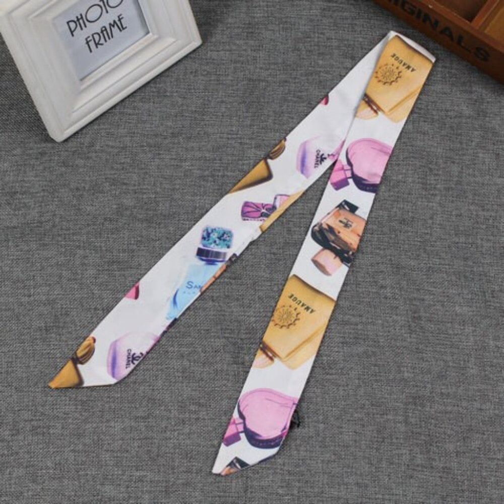 2 pair Multiple perfumes small silk scarf tied bag scarf #CT4